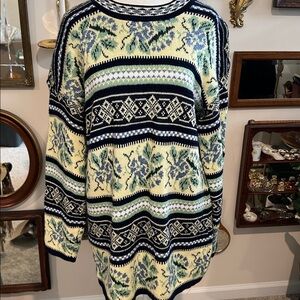 Vintage Spunky Cottagecore Sweater Dress. Size Small